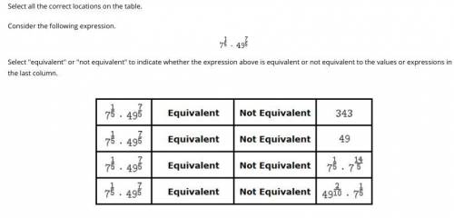 MATH PROBLEM ABOUT RADICALS AND EXPONENTS!! PLEASE HELPPP TELL ME WHICH TO MARK WHICH 3