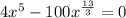 4x^5-100x^\frac{13}{3}=0