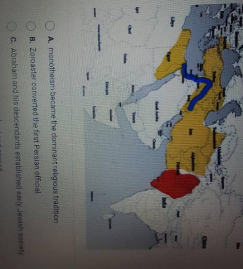 The map below shows the modern political boundaries of the Middle East. The area highlighted in red