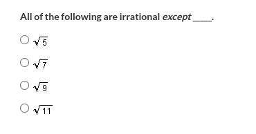 All of the following are irrational except _____.