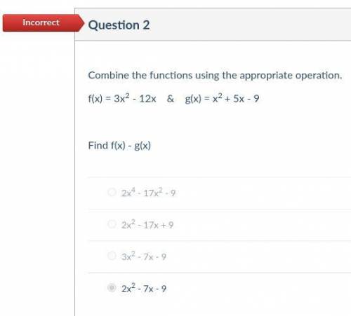 Please find the correct answer! The one selected is wrong