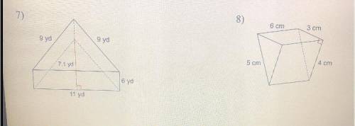 Find the surface area of each figure. Round to the nearest tenth 
Plz help plz plz plz