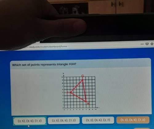 Which set of points represents triangle FGH