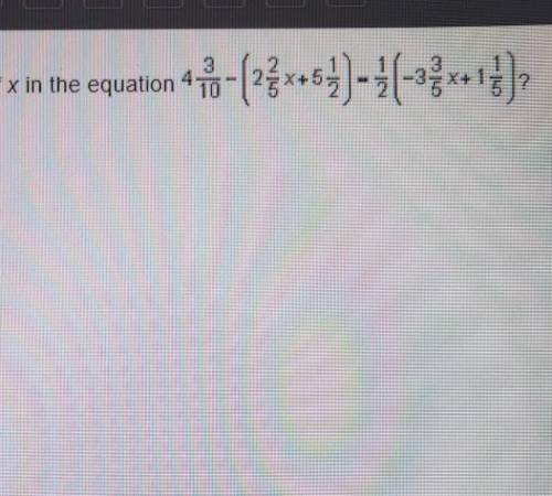 What is the value of x