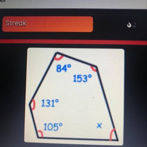 What is the angle of x?