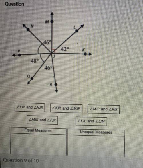 I NEED HELP ASAP PLEASE ITS A FIVE MIN QUIZ!! determine whether each of the following pairs of angl