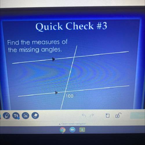 Find the measures of
the missing angles.