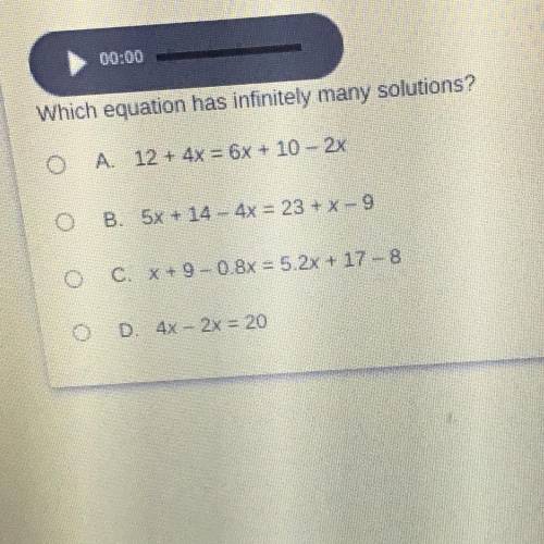 Which equation has infinitely many solutions?