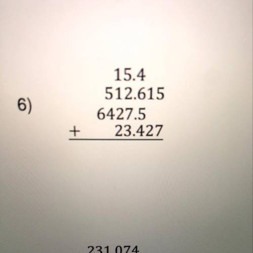 What would this be subtracting decimals