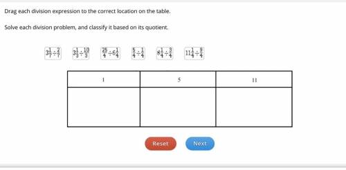 Solve each division problem, and classify it based on its quotient.