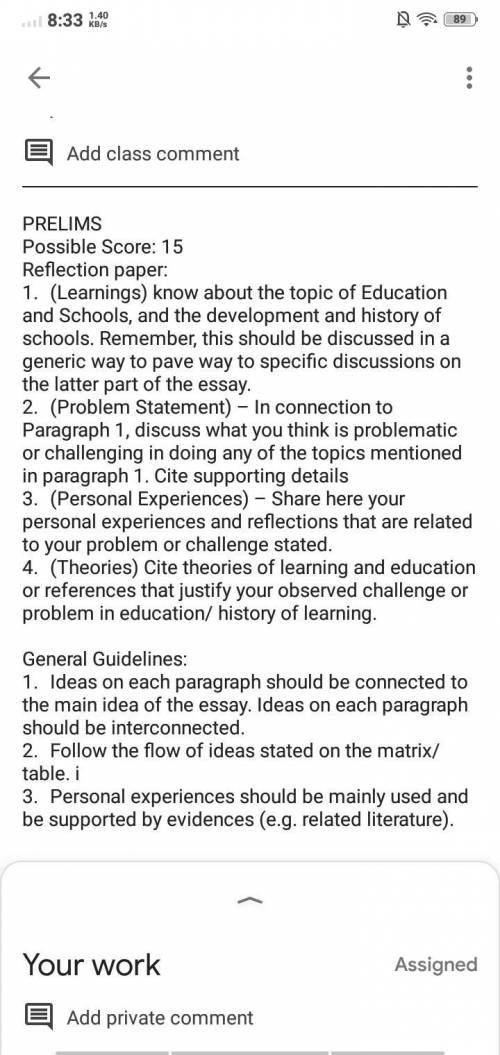 Reflection Paper About Education and School