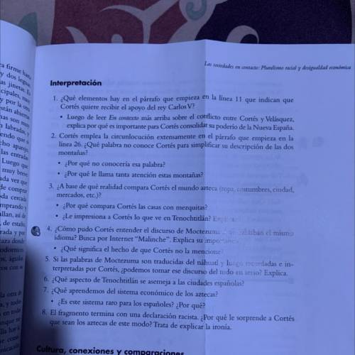 ¿Qué palabra no conoce Cortés para simplificar su descripción de las dos
montañas?