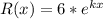 R(x) = 6 * e^{kx}