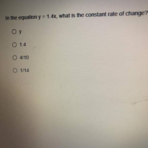 What is the constant rate of change?