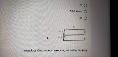 Find the lateral surface area of the rectangular prism.