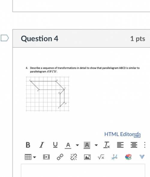 Describe the sequence of transformations in detail to show that parallelogram ABCD is similar to pa