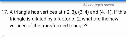 Dialation of a triangle use picture for question