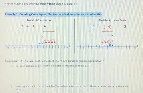 Counting up -4 is the same as the opposite of counting up 4 and also means counting down 4.

a. Fo