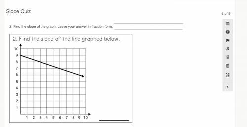 Find the slope in fraction form