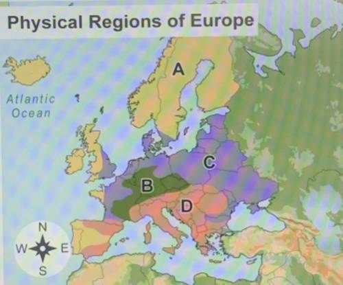 Physical Regions of Europe

Study the map carefully, Choose the word or phrase
that best complete