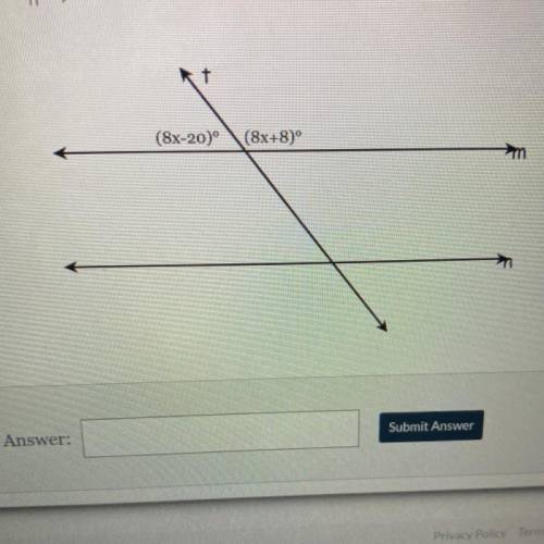 Given m||n, find the value of x.
I need help plz