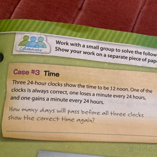 Three 24-hour clocks show the time to be 12 noon. One of the clocks is always correct, one loses a