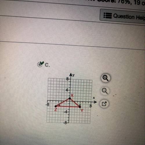 Graph the following figure in the coordin
X(0,1), Y(4, - 2), Z(-5,-2)
The perimeter is