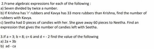 Solve the following questions