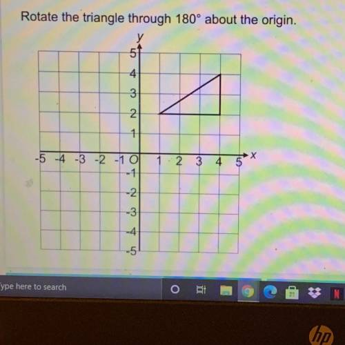 Rotate the triangle through 180° about the origin.