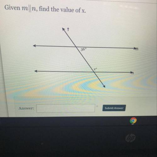 Given m||n, find the value of x.
+
360
-Po