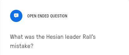 What was the Hessian leader Rall's mistake?