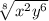 \sqrt[8]{x^{2} y^{6} }