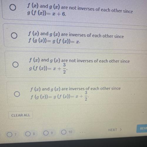 1
Let f (x)= (
1/4x+2 and g(x)= 4x – 2. Which of the following statements is true?