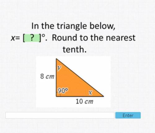 What is x on this right triangle? Round to the nearest tenth.