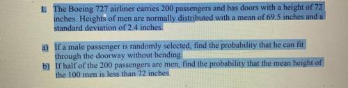 1. The Boeing 727 airliner carries 200 passengers and has doors with a height of 72 inches. Heights