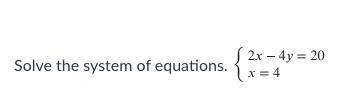 Solve the system of equations