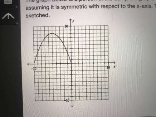 The graph below is a portion of the complete graph. On a separate sheet of paper sketch the complet