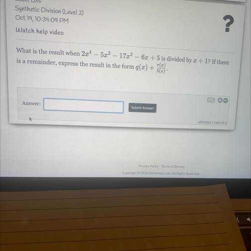 Can someone plz help me with this math equation!