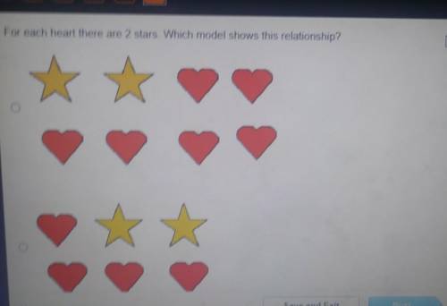 for each heart there r 2 stars which models shows this relationship? PLS HELP ASAP im timed