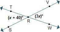 What is the value of x?
20
35
60
70