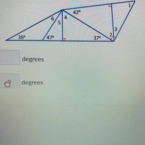FIND MEASURE 1 AND 3 
PLS HELP ME 
geometry