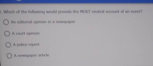 Which of the following would provide the most neutral...

the rest of the question and answer choi