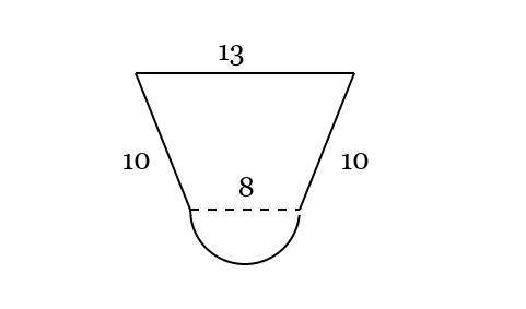 LOTS OF POINTS!

Find the Perimeter of the figure below, composed of an isosceles trapezoid and on