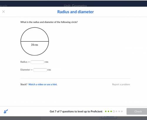 What’s the diameter and the radius