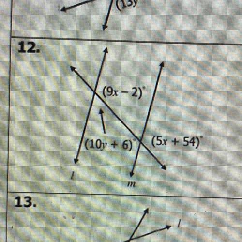 Find the value of each missing variable?