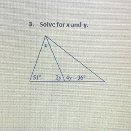 Solve for x and y! Brainliest answer gets correct answer!