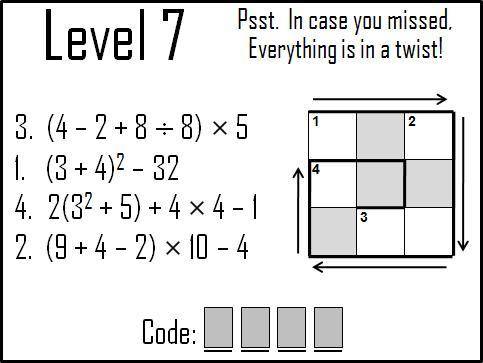 I need help with this Order of Operations Escape Room.