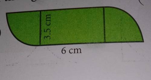 Find the perimeter and area of the figure given below.{π=22/7}