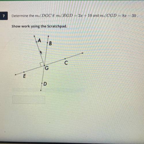 What is the measure of angle DGC?