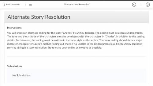 What can be an alternate ending for Charles by Shirley Jackson? 
(ill give you brainliest)
